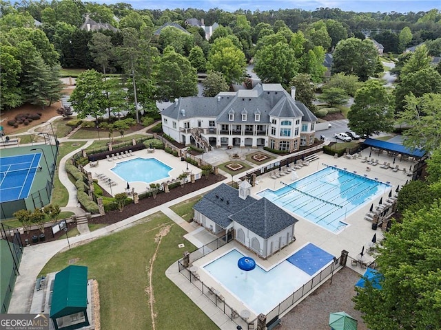 100 Pine Mist Cir, Alpharetta, GA 30022 - bird's eye view of a pool