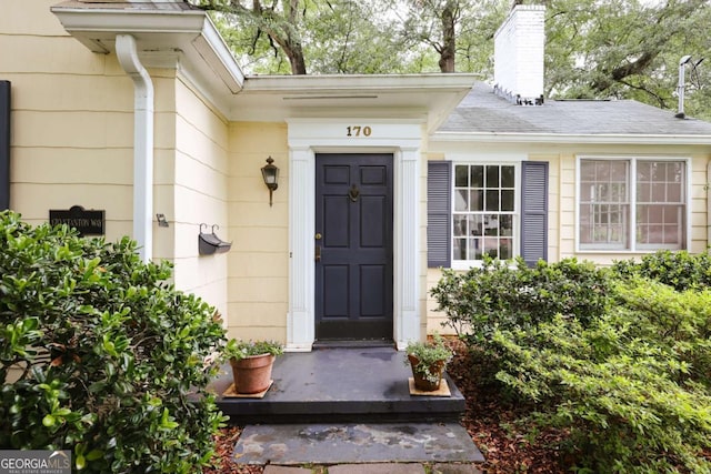 170 Stanton Way, Athens, GA 30606 - view of exterior entry with a chimney