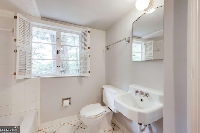 170 Stanton Way, Athens, GA 30606 - bathroom with healthy amount of natural light, a bathtub, and tile patterned floors