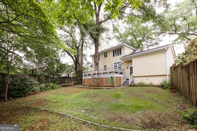 170 Stanton Way, Athens, GA 30606 - rear view of property featuring a wooden deck and stairs