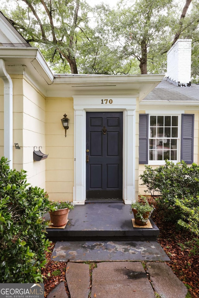 170 Stanton Way, Athens, GA 30606 - view of exterior entry with a chimney