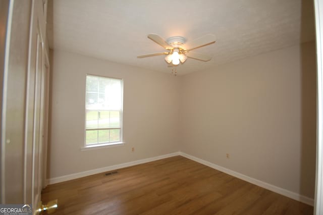 188 Thornbrooke Dr, Hiram, GA 30141 - spare room with wood finished floors and a ceiling fan