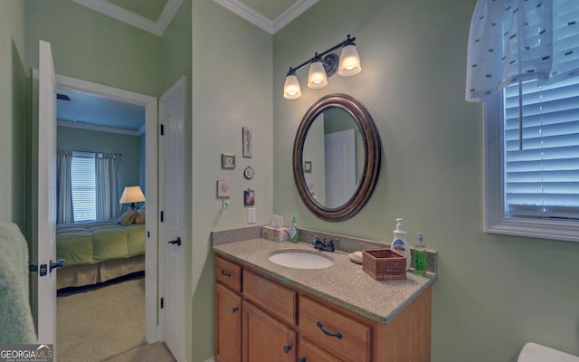 60 Villa Cts, Hartwell, GA 30643 - ensuite bathroom with vanity and crown molding