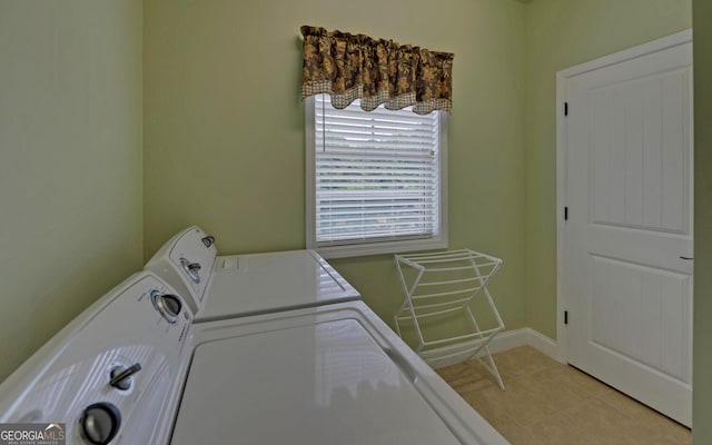 60 Villa Cts, Hartwell, GA 30643 - washroom featuring independent washer and dryer, light tile patterned floors, and baseboards