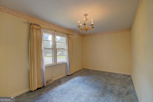 25 Ridge Dr SW, Rome, GA 30165 - empty room with a chandelier and carpet floors