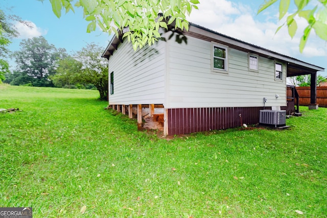 5198 Hwy 52 E, Ellijay, GA 30536 - view of property exterior with a yard and central AC unit