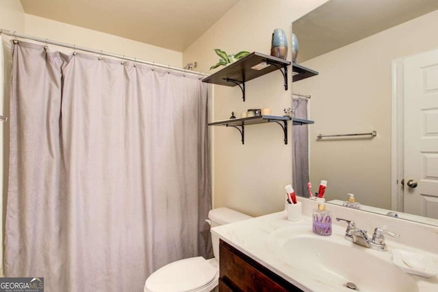 3746 Okefenokee Rdg, Loganville, GA 30052 - full bathroom featuring vanity and a shower with curtain