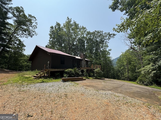 427 Bakers Fiord, Sautee Nacoochee, GA 30571 - view of front of property with a chimney and metal roof