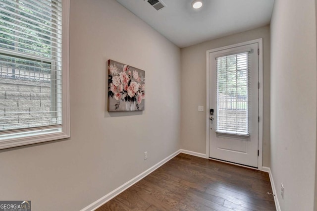 747 Topsail Ln, Alpharetta, GA 30005 - entryway featuring baseboards and dark wood finished floors