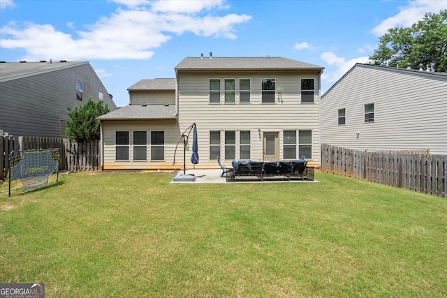 4965 Brierstone Dr, Alpharetta, GA 30004 - rear view of property featuring a patio and roof with shingles