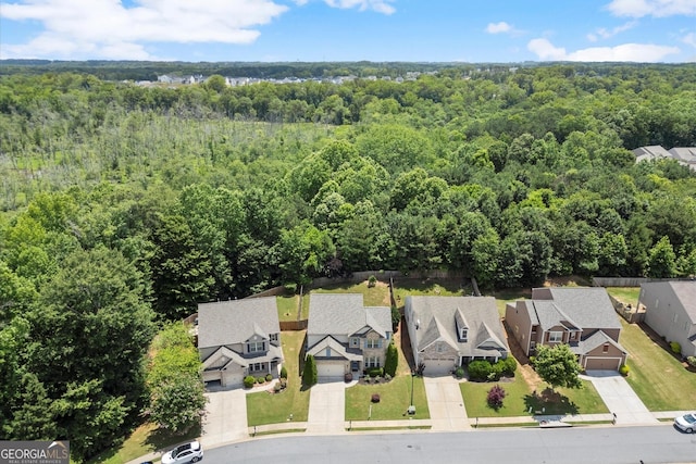 4965 Brierstone Dr, Alpharetta, GA 30004 - aerial view of residential area featuring a heavily wooded area