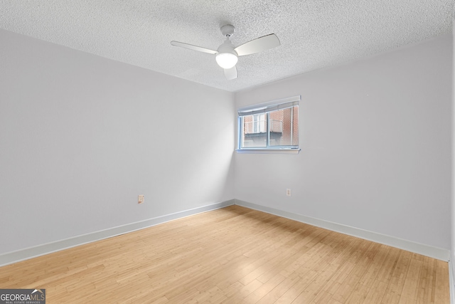 387 Ralph Mcgill Blvd NE Unit K, Atlanta, GA 30312 - empty room with ceiling fan, a textured ceiling, and light wood-style floors
