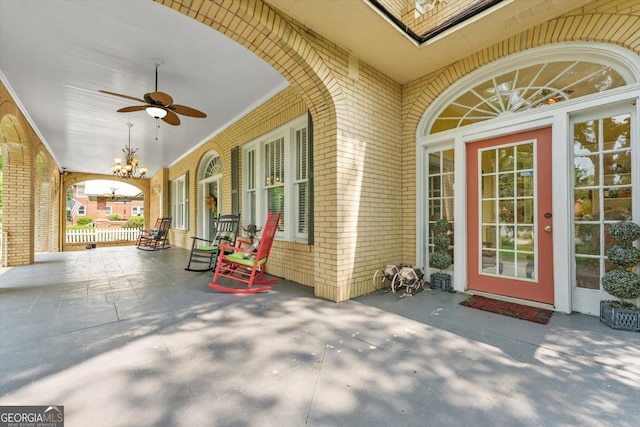 403 E Robert Toombs Ave, Washington, GA 30673 - porch featuring ceiling fan