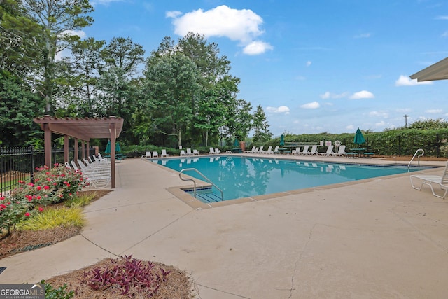 4180 Gables Pl, Buford, GA 30519 - community pool with a patio and a pergola