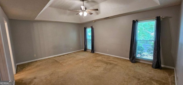 2123 Condor Dr, Lawrenceville, GA 30044 - unfurnished room with a tray ceiling, plenty of natural light, and carpet flooring
