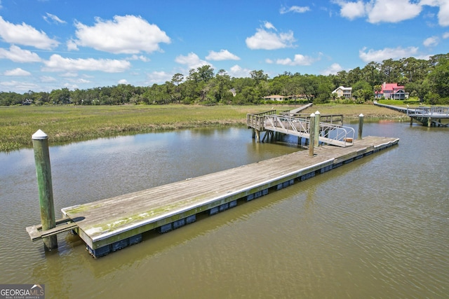 515 Youmans Rd, Midway, GA 31320 - dock area with a water view and view of scattered trees