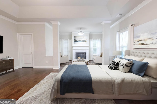 3758 Lake Haven Way, Atlanta, GA 30349 - bedroom with wood finished floors, baseboards, and ornamental molding