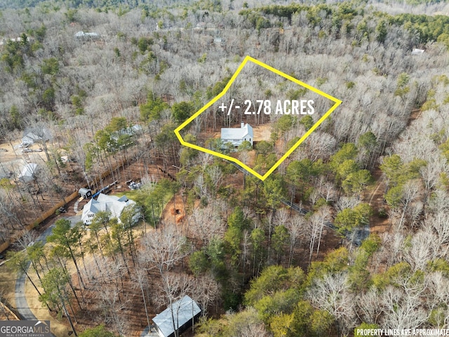 305 Etowah Cove Rd, Dahlonega, GA 30533 - aerial view of property and surrounding area featuring property boundaries highlighted