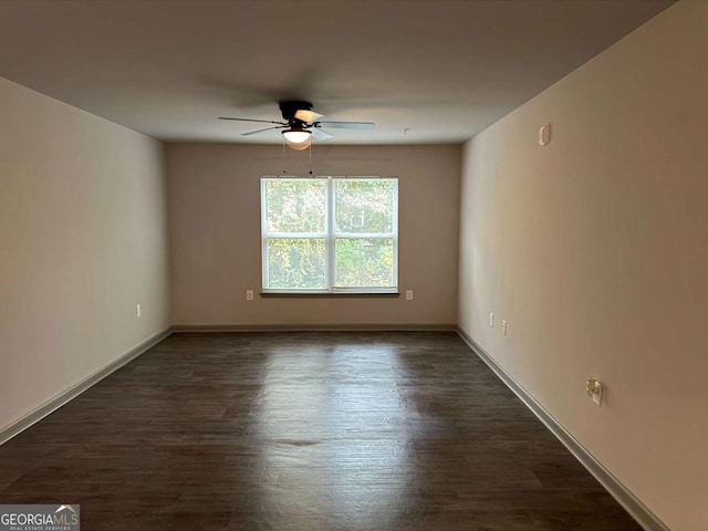 3204 Fairington Village Dr, Lithonia, GA 30038 - unfurnished room featuring ceiling fan and dark wood-style flooring