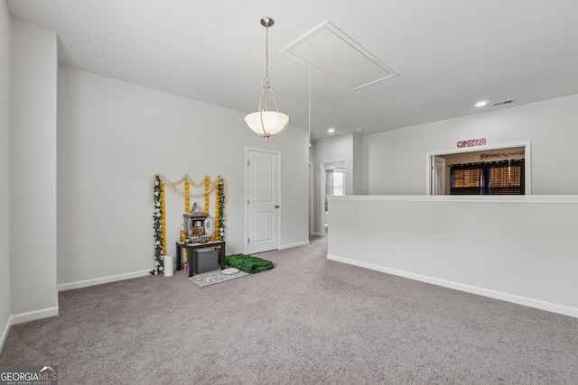 3755 Gardenside Ct, Alpharetta, GA 30004 - spare room with attic access, carpet, recessed lighting, and baseboards