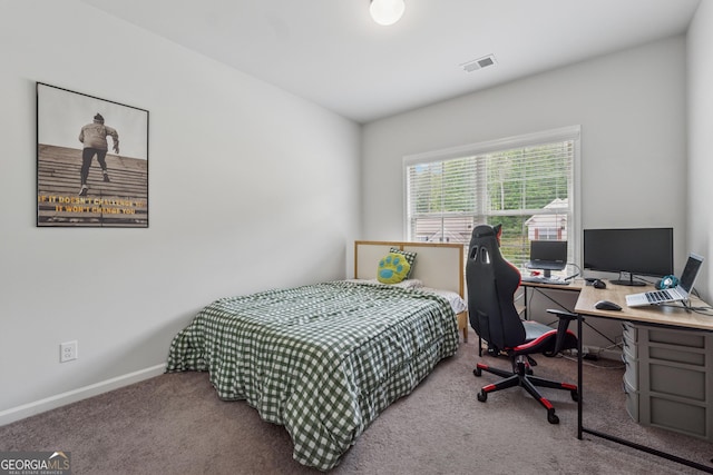 3755 Gardenside Ct, Alpharetta, GA 30004 - carpeted bedroom featuring baseboards and a desk