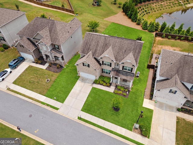 3755 Gardenside Ct, Alpharetta, GA 30004 - aerial view of residential area featuring a nearby body of water