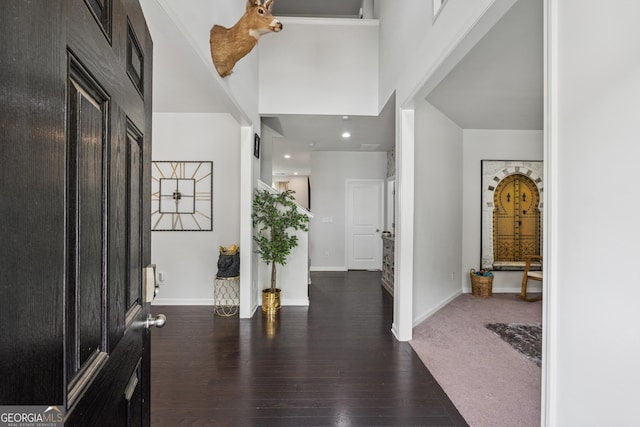 3755 Gardenside Ct, Alpharetta, GA 30004 - entrance foyer featuring wood finished floors and baseboards