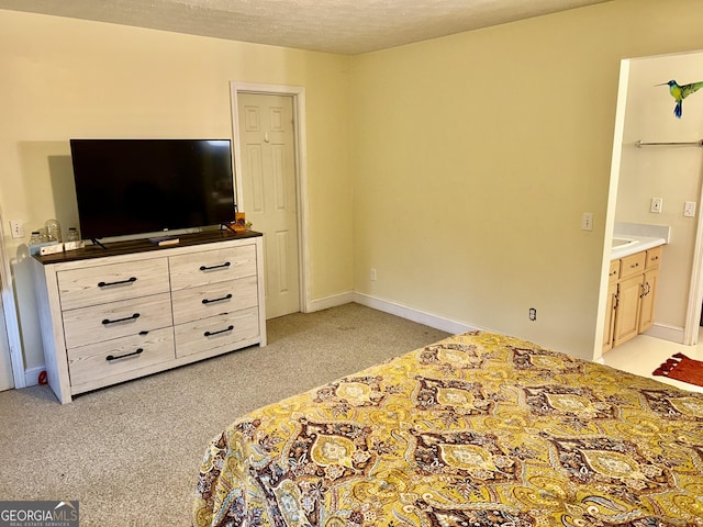 3272 Horace Rd, Bowman, GA 30624 - bedroom featuring light carpet, a textured ceiling, and ensuite bath