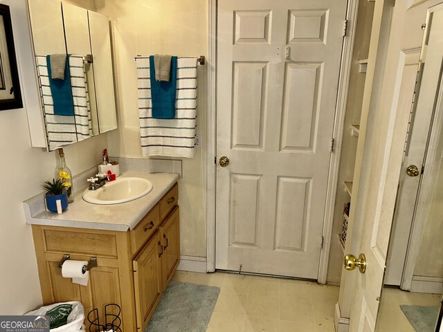 3272 Horace Rd, Bowman, GA 30624 - bathroom with vanity and tile patterned floors