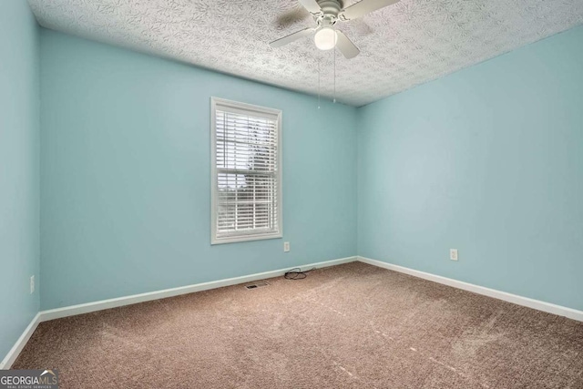 13 Cliff Ct, Villa Rica, GA 30180 - unfurnished room with a textured ceiling, carpet flooring, and a ceiling fan
