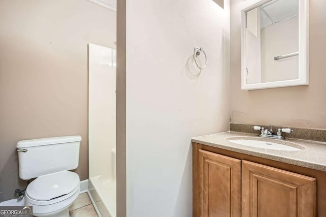 13 Cliff Ct, Villa Rica, GA 30180 - bathroom featuring vanity, tile patterned flooring, and a shower