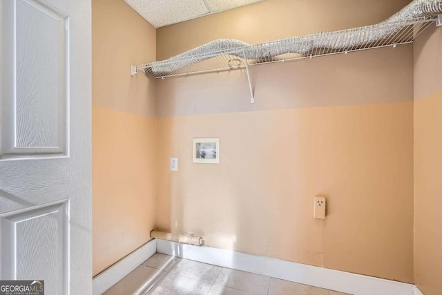 13 Cliff Ct, Villa Rica, GA 30180 - washroom with hookup for a washing machine and tile patterned floors