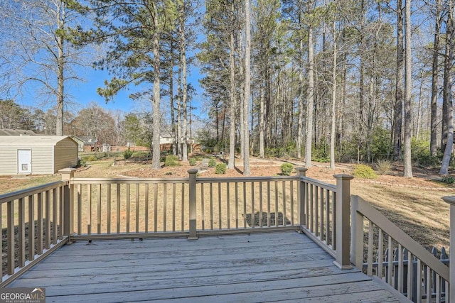 13 Cliff Ct, Villa Rica, GA 30180 - deck featuring a storage unit