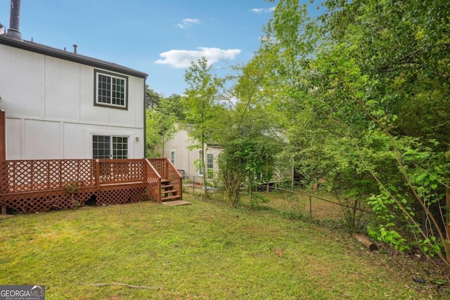 2049 Charter Ln, Lithonia, GA 30058 - view of yard with a deck