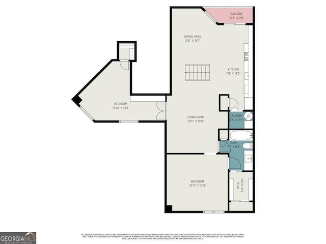 587 Virginia Ave NE Apt 609, Atlanta, GA 30306 - floor plan / room layout