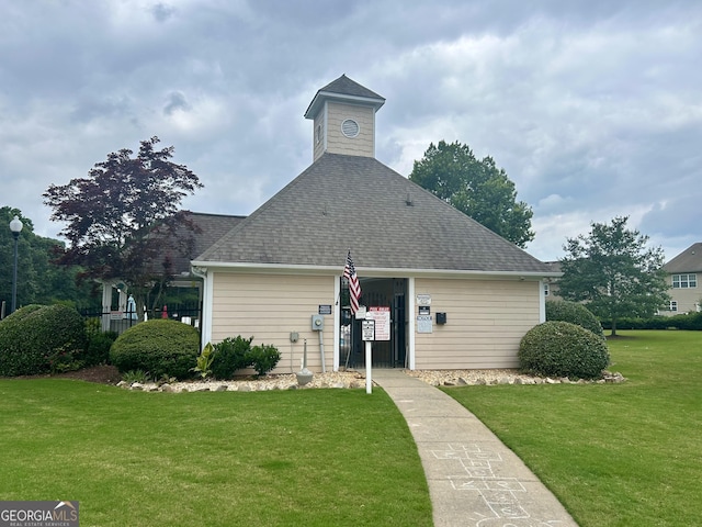 4863 Beacon Ridge Ln, Flowery Branch, GA 30542 - view of front facade with a front lawn and a shingled roof