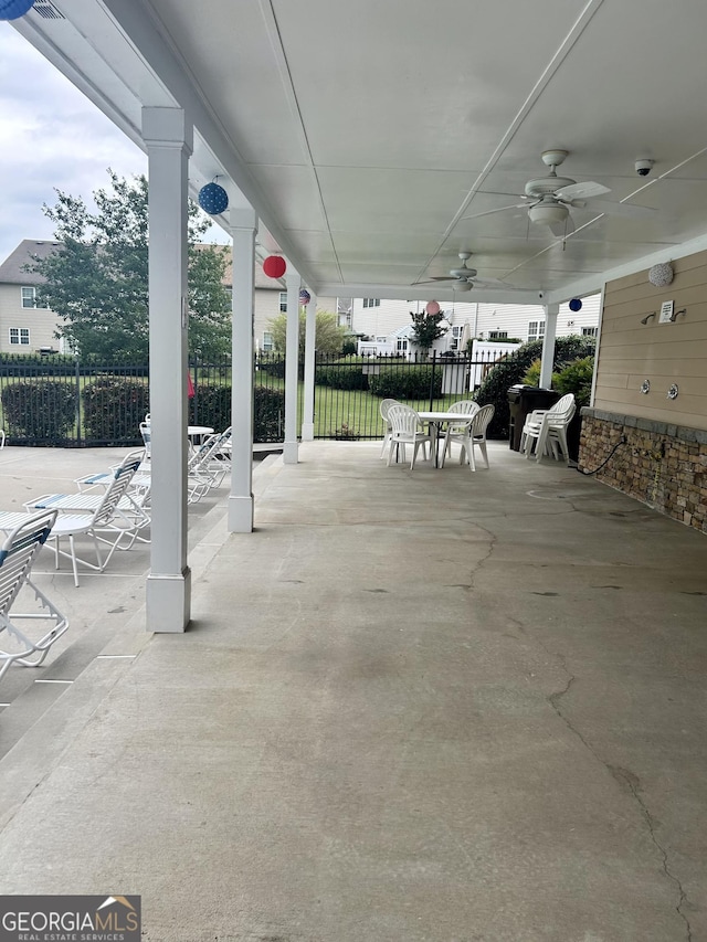 4863 Beacon Ridge Ln, Flowery Branch, GA 30542 - view of patio / terrace featuring ceiling fan