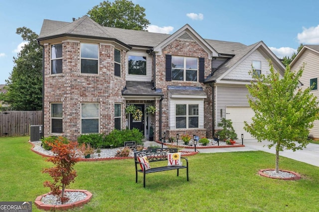 3126 Cove View Ct, Dacula, GA 30019 - view of front facade with brick siding, driveway, and a garage
