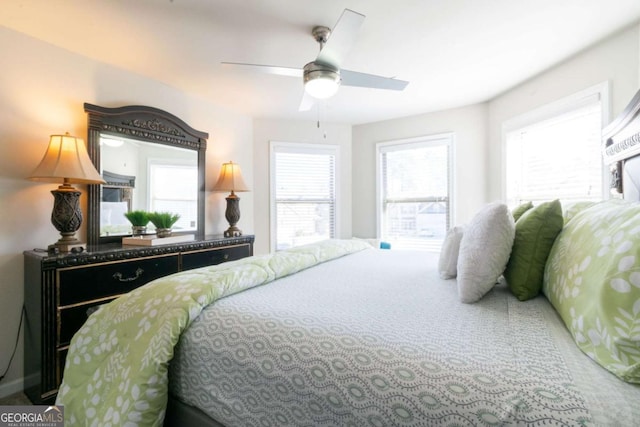 3126 Cove View Ct, Dacula, GA 30019 - bedroom with carpet and ceiling fan