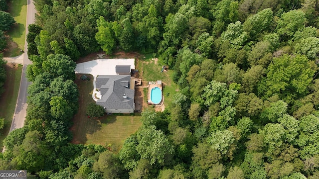 219 Periwinkle Way, Pendergrass, GA 30567 - aerial view of property and surrounding area with a forest