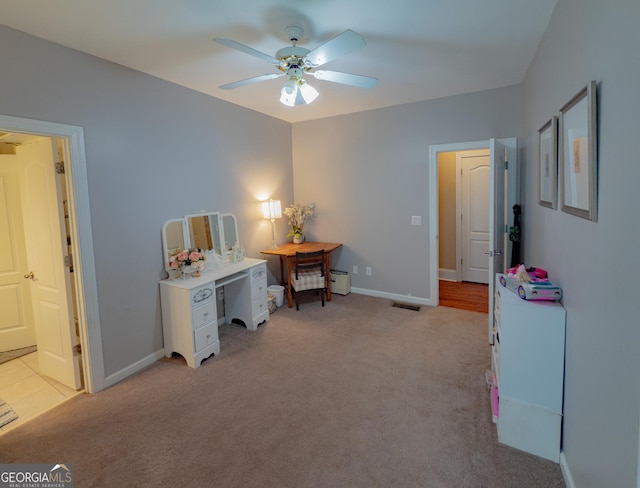 219 Periwinkle Way, Pendergrass, GA 30567 - office featuring light carpet, a ceiling fan, and baseboards