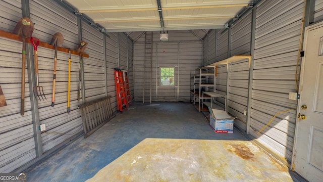 219 Periwinkle Way, Pendergrass, GA 30567 - view of garage