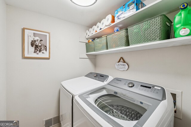 1720 Little Willeo Rd, Marietta, GA 30068 - laundry area featuring washing machine and clothes dryer