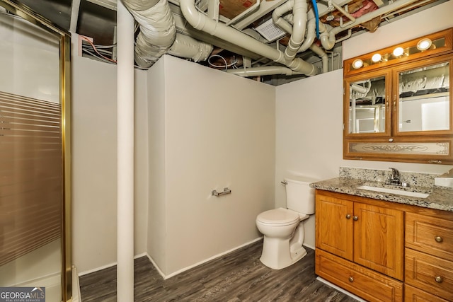 2624 Windridge Dr, Acworth, GA 30102 - bathroom with vanity and wood finished floors