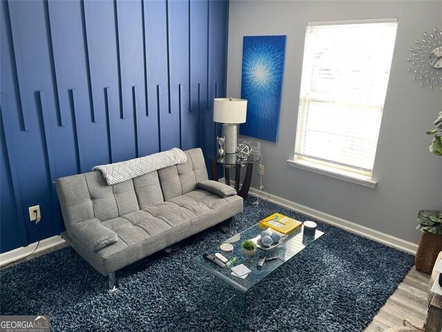2030 Hydrangea Ln, Austell, GA 30106 - living room featuring baseboards and wood finished floors