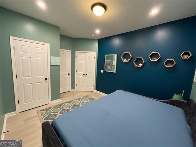 2030 Hydrangea Ln, Austell, GA 30106 - bedroom featuring light wood-style flooring and recessed lighting