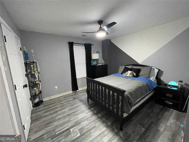 2030 Hydrangea Ln, Austell, GA 30106 - bedroom featuring wood finished floors and ceiling fan