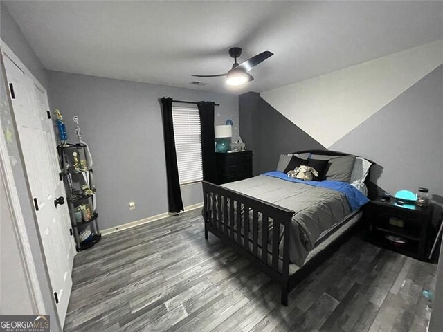 2030 Hydrangea Ln, Austell, GA 30106 - bedroom featuring wood finished floors and ceiling fan