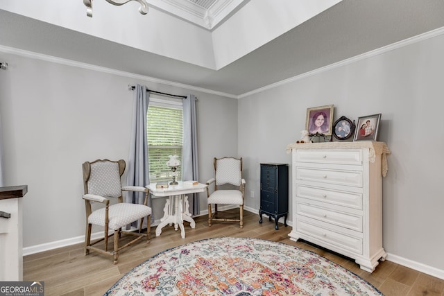 212 Teepee Trl, Whitesburg, GA 30185 - sitting room featuring ornamental molding and wood finished floors