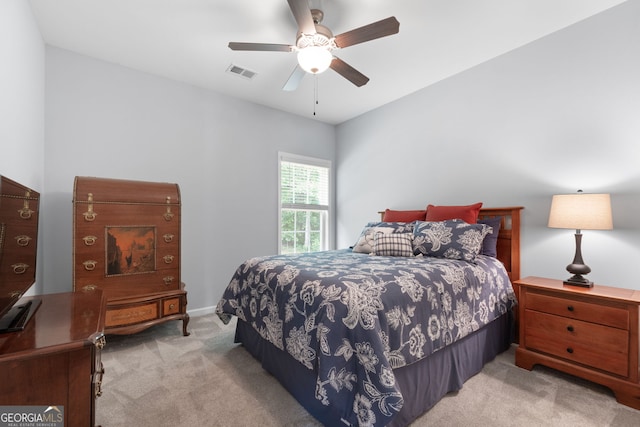 8 Saint Charles Ave, Sharpsburg, GA 30277 - carpeted bedroom featuring a ceiling fan and baseboards